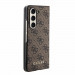 Guess 4G Charms Collection Hard Case - дизайнерски кожен кейс за Samsung Galaxy Z Fold5 (кафяв) 2