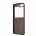 Guess 4G Triangle PU Leather Hard Case - дизайнерски кожен кейс за Samsung Galaxy Z Flip5 (кафяв) 6