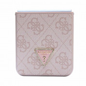 Guess 4G Triangle PU Leather Hard Case for Samsung Galaxy Z Flip5 (pink) 3