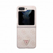 Guess 4G Triangle PU Leather Hard Case for Samsung Galaxy Z Flip5 (pink) 1