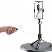 Dudao Selfie Stick Telescopic Tripod with Bluetooth Remote - разтегаем безжичен селфи стик и трипод за мобилни телефони (черен) 2