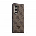 Guess 4G Triangle PU Leather Hard Case - дизайнерски кожен кейс за Samsung Galaxy Z Fold5 (кафяв) 4