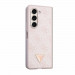 Guess 4G Triangle PU Leather Hard Case - дизайнерски кожен кейс за Samsung Galaxy Z Fold5 (розов) 4