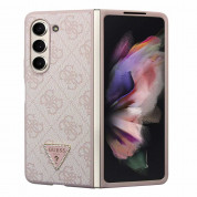 Guess 4G Triangle PU Leather Hard Case for Samsung Galaxy Z Fold5 (pink)