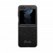 Guess Glitter Flakes Metal Logo Case - хибриден удароустойчив кейс за Samsung Galaxy Z Flip5 (черен) 2