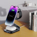 Tech-Protect 3-in-1 Inductive Wireless Charging Station Qi15W-A29 - тройна поставка (пад) за безжично зареждане за iPhone с Magsafe, Apple Watch и AirPods (черен) 7