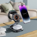 Tech-Protect 3-in-1 Inductive Wireless Charging Station Qi15W-A29 - тройна поставка (пад) за безжично зареждане за iPhone с Magsafe, Apple Watch и AirPods (черен) 6