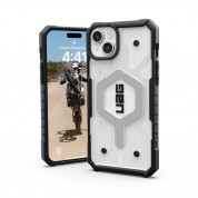 Urban Armor Gear Pathfinder MagSafe Case - удароустойчив хибриден кейс за iPhone 15 Plus (прозрачен)