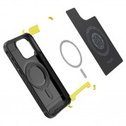 Spigen Rugged Armor MagSafe Case - удароустойчив силиконов (TPU) калъф с MagSafe за iPhone 15 Pro Max (черен)  9
