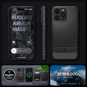 Spigen Rugged Armor MagSafe Case - удароустойчив силиконов (TPU) калъф с MagSafe за iPhone 15 Pro Max (черен)  15