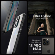 Spigen Ultra Hybrid Case - хибриден кейс с висока степен на защита за iPhone 15 Pro Max (черен-прозрачен) 9
