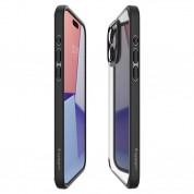Spigen Ultra Hybrid Case - хибриден кейс с висока степен на защита за iPhone 15 Pro Max (черен-прозрачен) 8