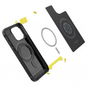 Spigen Rugged Armor MagSafe Case - удароустойчив силиконов (TPU) калъф с MagSafe за iPhone 15 Pro (черен)  9