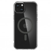 Spigen Ultra Hybrid MagSafe Case - хибриден кейс с висока степен на защита с MagSafe за iPhone 15 (прозрачен-графит)  1