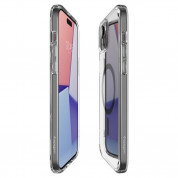 Spigen Ultra Hybrid MagSafe Case - хибриден кейс с висока степен на защита с MagSafe за iPhone 15 (прозрачен-графит)  7