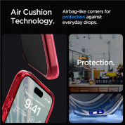 Spigen Ultra Hybrid Case - хибриден кейс с висока степен на защита за iPhone 15 Pro (червен-прозрачен) 11