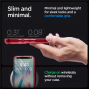 Spigen Ultra Hybrid Case - хибриден кейс с висока степен на защита за iPhone 15 Pro (червен-прозрачен) 13