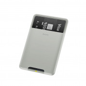 Baseus Silicone Card Bag (ACKD-B0G) - джоб за документи и карти, прикрепящ се към всяко мобилно устройство (сив)