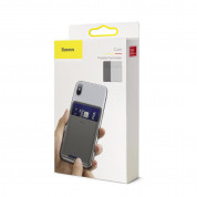 Baseus Silicone Card Bag (ACKD-B0G) - джоб за документи и карти, прикрепящ се към всяко мобилно устройство (сив) 14