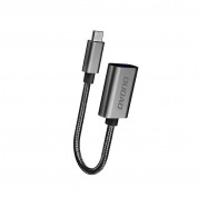 Dudao microUSB to USB-A Female Adapter - USB-A OTG адаптер за устройства с microUSB порт (тъмносив) 