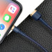 Baseus Cafule USB Lightning Cable (CALKLF-CV3) - Lightning USB кабел за Apple устройства с Lightning порт (200 см) (син-златист) 9