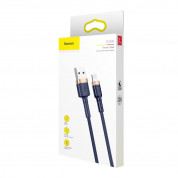 Baseus Cafule USB Lightning Cable (CALKLF-CV3) - Lightning USB кабел за Apple устройства с Lightning порт (200 см) (син-златист) 5