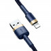 Baseus Cafule USB Lightning Cable (CALKLF-CV3) - Lightning USB кабел за Apple устройства с Lightning порт (200 см) (син-златист) 2