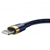 Baseus Cafule USB Lightning Cable (CALKLF-CV3) - Lightning USB кабел за Apple устройства с Lightning порт (200 см) (син-златист) 3