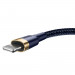 Baseus Cafule USB Lightning Cable (CALKLF-CV3) - Lightning USB кабел за Apple устройства с Lightning порт (200 см) (син-златист) 4