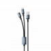 Dudao LBA 2-in-1 Charging Cable 6A - универсален USB кабел с Lightning и USB-C конектори (120 см) (черен) 1