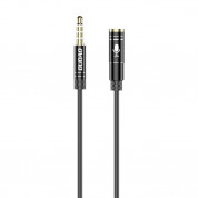 Dudao L11S Audio Extension Cable - удължителен аудио кабел 3.5 mm женско към 3.5 mm мъжко (100 см) (черен)