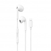 Dudao In-Ear Stereo Lightning Headset - слушалки със Lightning кабел, управление на звука и микрофон (бял)
