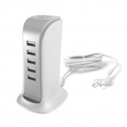 Dudao 5 USB-А Desktop Charger 25W (white)