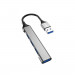 Dudao 4in1 USB-A 4-port Hub - 4-портов USB-A хъб за компютри и лаптопи (тъмносив)  1