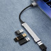 Dudao 4in1 USB-A 4-port Hub - 4-портов USB-A хъб за компютри и лаптопи (тъмносив)  5