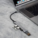 Dudao 4in1 USB-C 4-port Hub - 4-портов USB-C хъб за компютри и лаптопи (тъмносив)  4