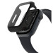 Belkin ScreenForce Bumper and Glass - качествен твърд кейс с вграден стъклен протектор за дисплея на Apple Watch 8 45мм, Apple Watch 7 45мм (черен) 1