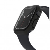 Belkin ScreenForce Bumper and Glass - качествен твърд кейс с вграден стъклен протектор за дисплея на Apple Watch 8 41мм, Apple Watch 7 41мм (черен) 2