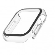 Belkin ScreenForce Bumper and Glass - качествен твърд кейс с вграден стъклен протектор за дисплея на Apple Watch 8 41мм, Apple Watch 7 41мм (прозрачен) 6