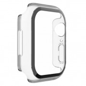 Belkin ScreenForce Bumper and Glass - качествен твърд кейс с вграден стъклен протектор за дисплея на Apple Watch 8 41мм, Apple Watch 7 41мм (прозрачен) 4