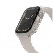 Belkin ScreenForce Bumper and Glass - качествен твърд кейс с вграден стъклен протектор за дисплея на Apple Watch 8 41мм, Apple Watch 7 41мм (прозрачен) 2