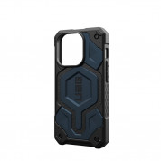 Urban Armor Gear Monarch Pro MagSafe Case - удароустойчив хибриден кейс с MagSafe за iPhone 15 Pro (син) 12
