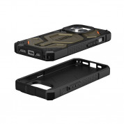 Urban Armor Gear Monarch Pro Kevlar Case - удароустойчив хибриден кейс с MagSafe за iPhone 15 Pro (платинен) 1
