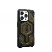Urban Armor Gear Monarch Pro Kevlar Case - удароустойчив хибриден кейс с MagSafe за iPhone 15 Pro (платинен) 4
