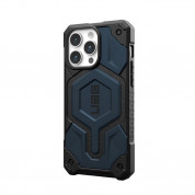 Urban Armor Gear Monarch Pro MagSafe Case - удароустойчив хибриден кейс с MagSafe за iPhone 15 Pro Max (син) 3