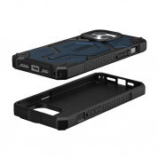 Urban Armor Gear Monarch Pro MagSafe Case - удароустойчив хибриден кейс с MagSafe за iPhone 15 Pro Max (син) 1