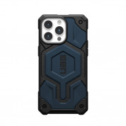 Urban Armor Gear Monarch Pro MagSafe Case - удароустойчив хибриден кейс с MagSafe за iPhone 15 Pro Max (син) 2