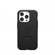 Urban Armor Gear Civilian MagSafe Case - удароустойчив хибриден кейс с MagSafe за iPhone 15 Pro (черен) 2