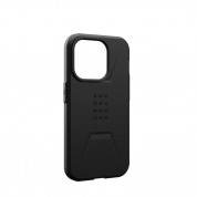 Urban Armor Gear Civilian MagSafe Case - удароустойчив хибриден кейс с MagSafe за iPhone 15 Pro (черен) 13