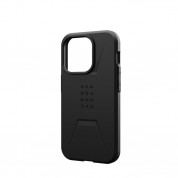 Urban Armor Gear Civilian MagSafe Case - удароустойчив хибриден кейс с MagSafe за iPhone 15 Pro (черен) 12